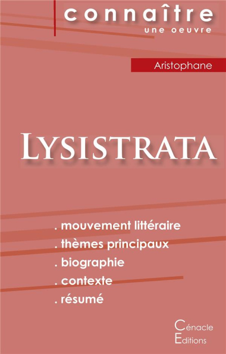 Emprunter Lysistrata. Fiche de lecture livre