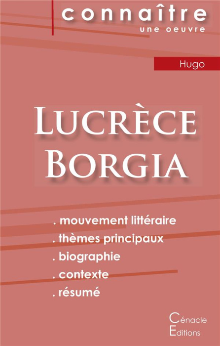 Emprunter Lucrèce Borgia. Fiche de lecture livre