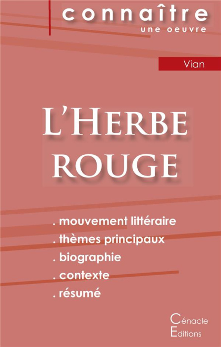 Emprunter L'Herbe rouge. Fiche de lecture livre