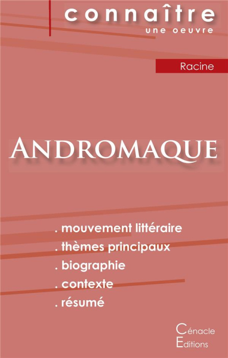 Emprunter Andromaque. Fiche de lecture livre