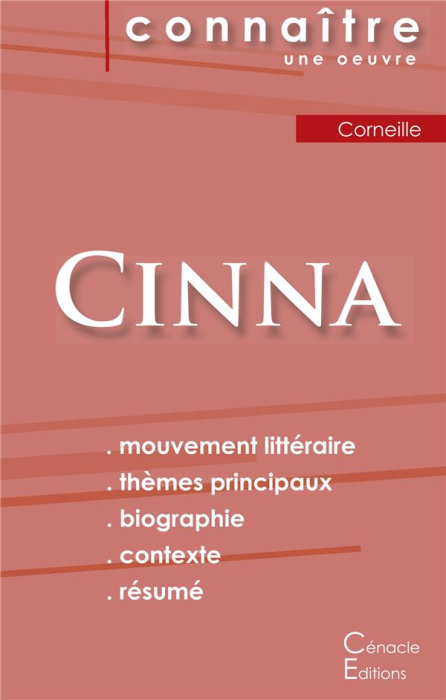 Emprunter Cinna. Fiche de lecture livre