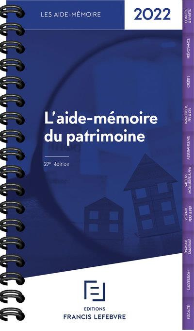 Emprunter L'aide-mémoire du patrimoine. Edition 2022 livre