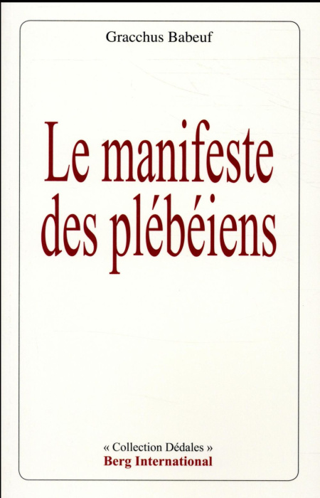 Emprunter Le manifeste des plébéiens livre