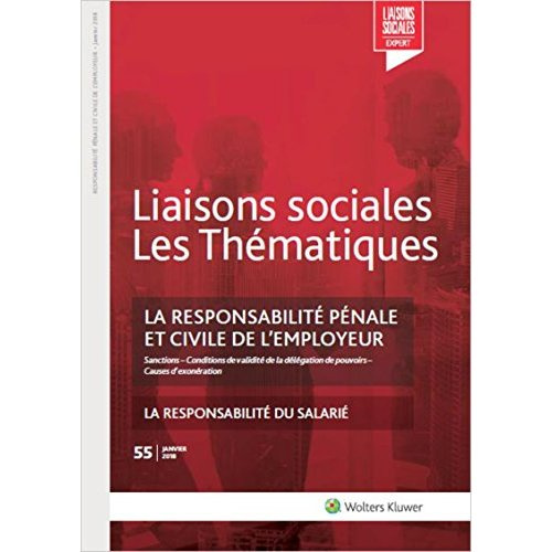 Emprunter LA RESPONSABILITE PENALE ET CIVILE DE L'EMPLOYEUR - N 55 - JANVIER 2018 - LA RESPONSABILITE DU SALA livre