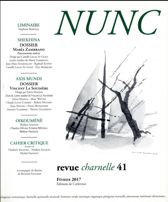 Emprunter Nunc N° 41, février 2017 : Dossiers Maria Zambrano / Vincent La Soudière livre