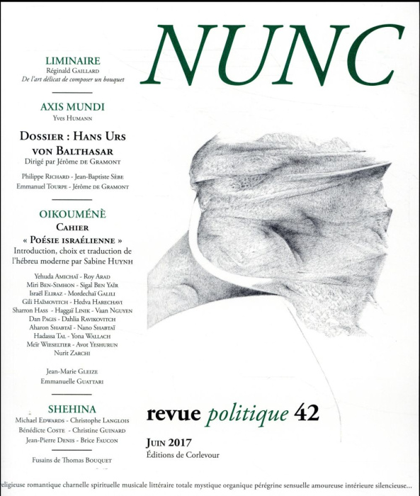 Emprunter Nunc N° 42, juin 2017 : Hans Urs von Balthasar livre
