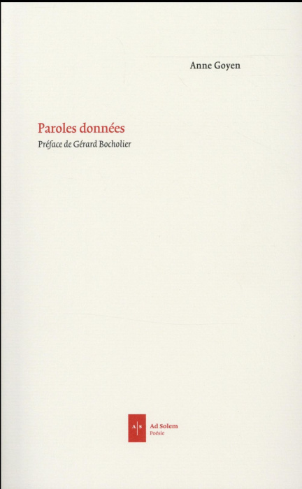 Emprunter Paroles données livre