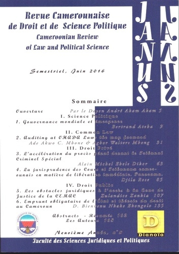 Emprunter Revue Camerounaise de Droit et Science Politique (Janus 5). 5 Cameroonian Review of Law and Politica livre