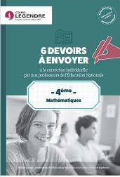 Emprunter 4ème Mathématiques 6 devoirs à envoyer. Devoirs à adresse à la correction livre