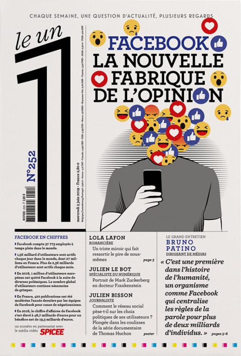 Emprunter Le 1 N° 252, mercredi 5 juin 2019 : Facebook la nouvelle fabrique de l'opinion livre