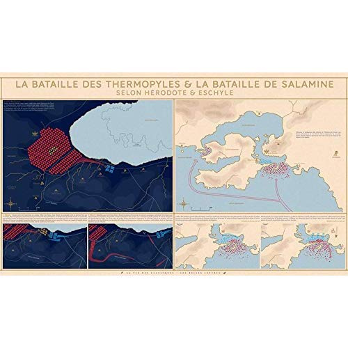 Emprunter Poster la bataille des Thermopyles et la bataille de Salamine. Selon Hérodote et Eschyle livre