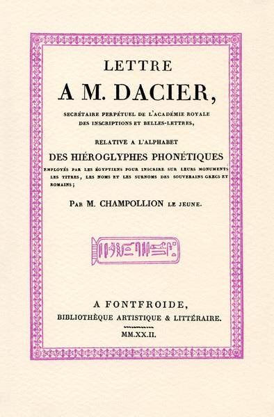 Emprunter Lettre à M. Dacier relative à l'alphabet des hiéroglyphes livre
