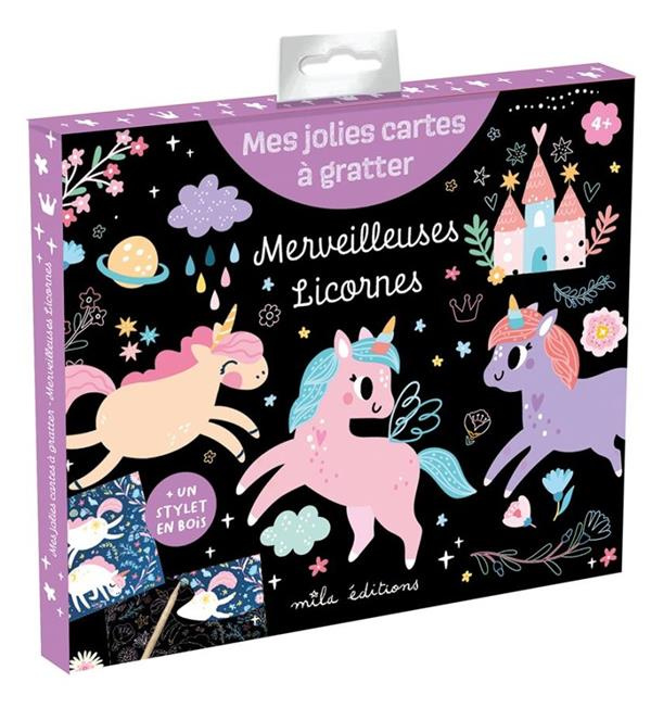 Emprunter Merveilleuses licornes. Avec 8 cartes à gratter et 1 stylet en bois livre
