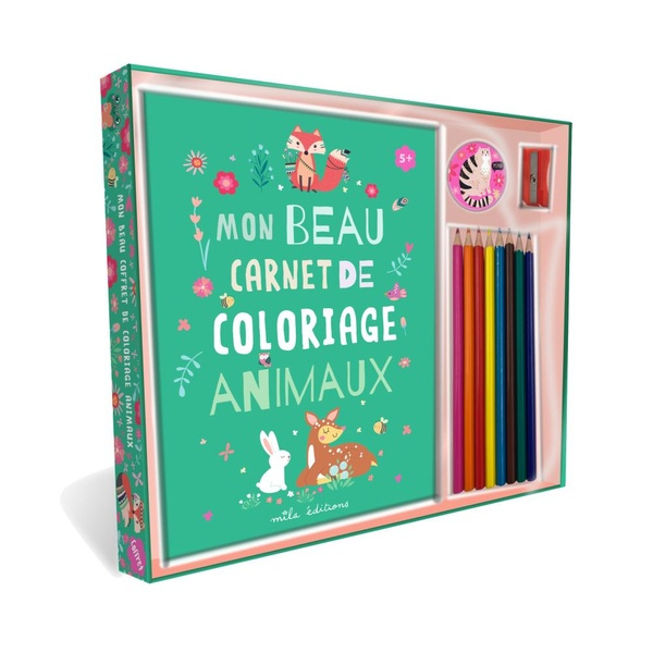Emprunter Mon beau coffret de coloriage animaux. Avec 1 livre de coloriage, 8 crayons de couleur, 1 taille-cra livre