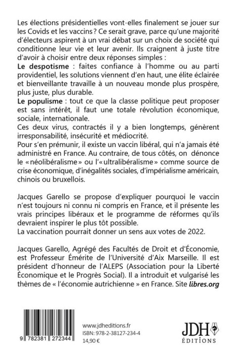 Emprunter Vaccin libéral. Contre le despotisme, contre le populisme livre