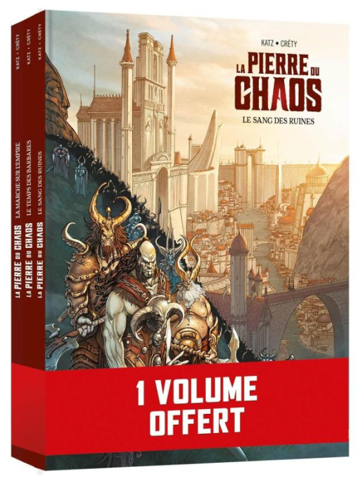 Emprunter La pierre du chaos : Pack en 3 volumes : Tome 1, Le sang des ruines ; Tome 2, Le temps des barbares livre