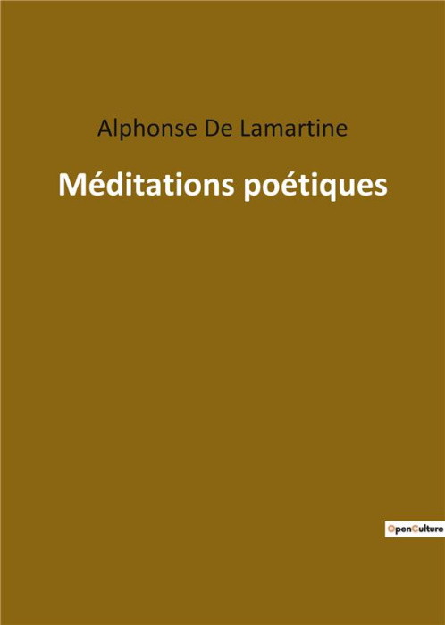 Emprunter Méditations poétiques livre