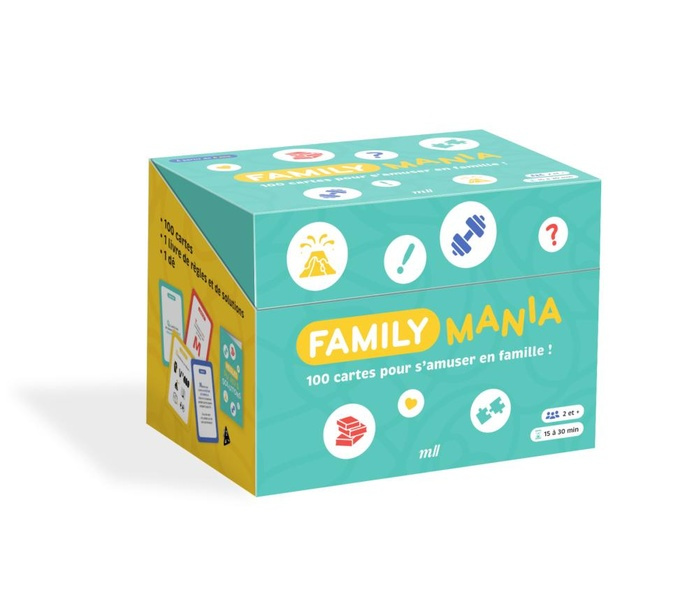 Emprunter FAMILYMANIA - 100 CARTES POUR S'AMUSER EN FAMILLE ! - JEU D'AMBIANCE - 2 A 6 JOUEURS A PARTIR DE 8 A livre