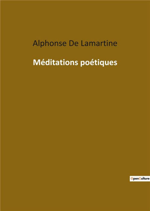 Emprunter Méditations poétiques livre