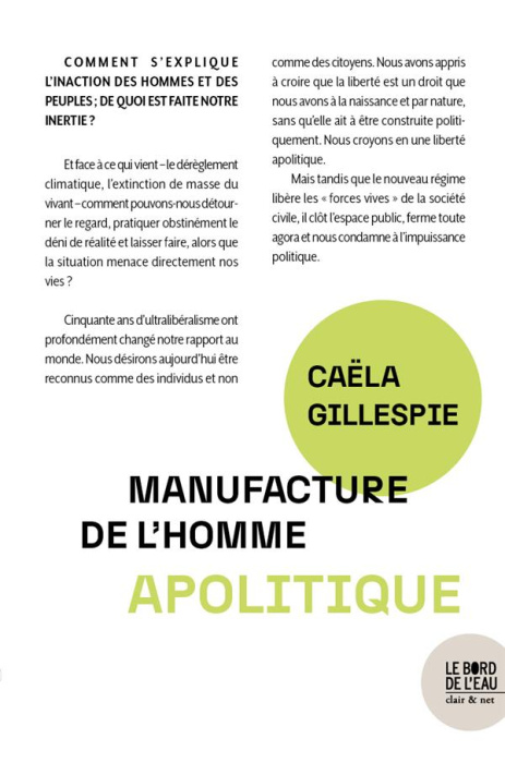 Emprunter Manufacture de l'homme apolitique livre