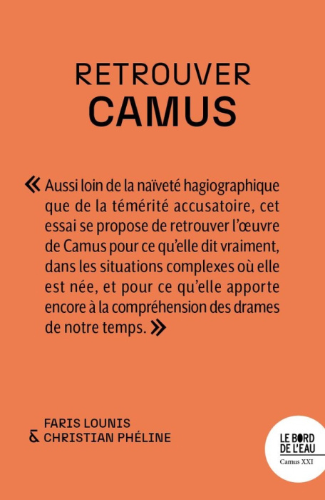 Emprunter Retrouver Camus livre