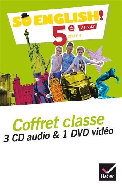 Emprunter So English! 5e A1>A2. Coffret classe, Edition 2017, 1 DVD 3 CD AUDIO livre