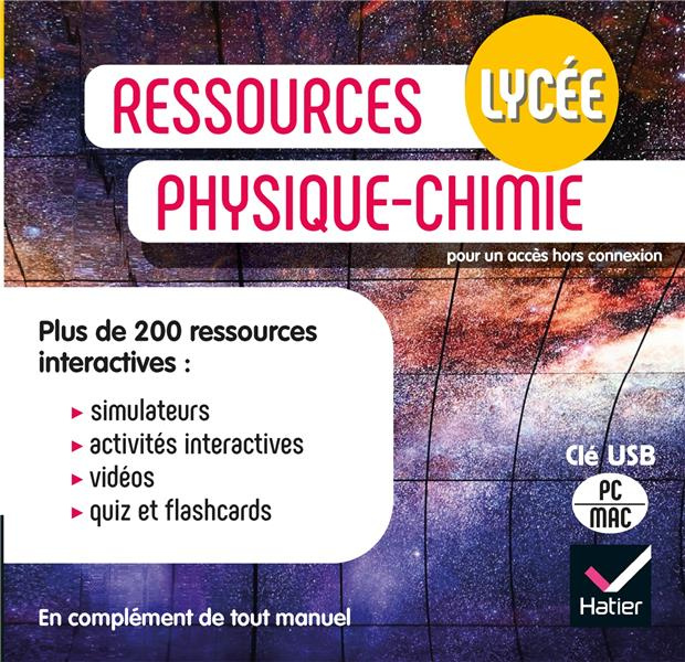 Emprunter RESSOURCES PHYSIQUE-CHIMIE LYCEE - ED. 2021 - CLE USB DE RESSOURCES livre