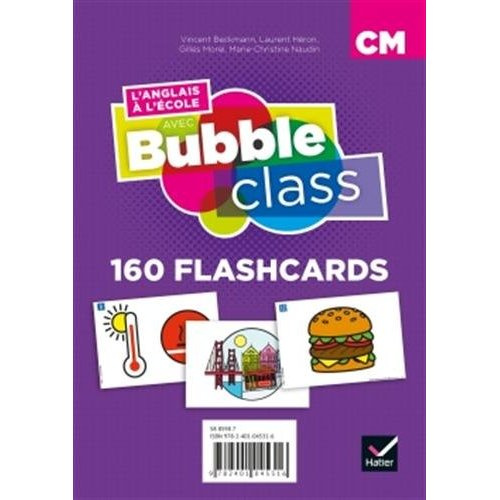 Emprunter L'anglais à l'école avec Bubble class CM. 160 flashcards, Edition 2018 livre