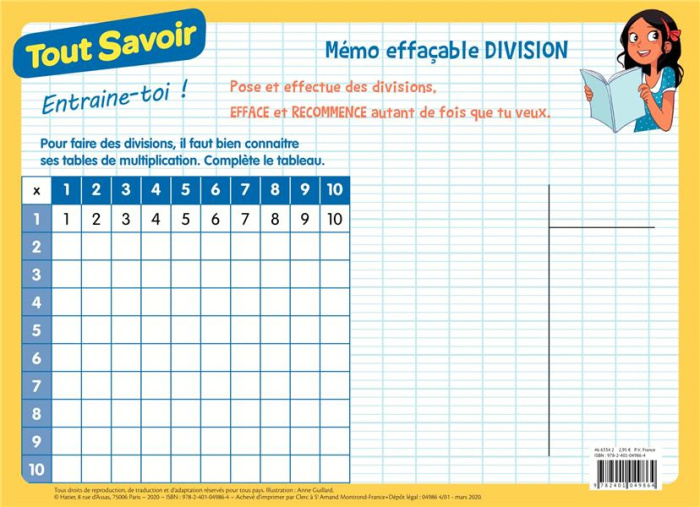 Emprunter Mémo effaçable Division CM1-CM2 livre