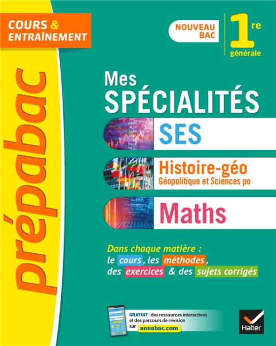 Emprunter Mes spécialités SES, HGGSP, Maths 1re. Edition 2019-2020 livre