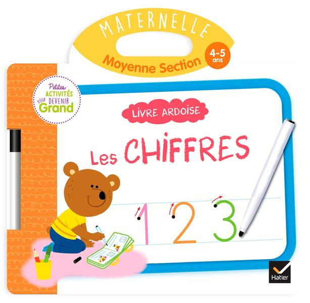 Emprunter Livre ardoise Les chiffres Maternelle moyenne section. Avec un feutre effaçable livre