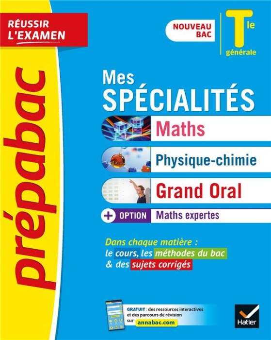 Emprunter Mes spécialités Tle. Maths, Physique-chimie, Maths expertes, Grand oral, Edition 2020-2021 livre