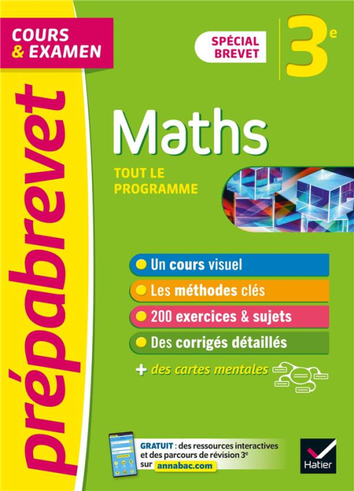 Emprunter Maths 3e Spécial Brevet. Tout le programme, Edition 2022 livre
