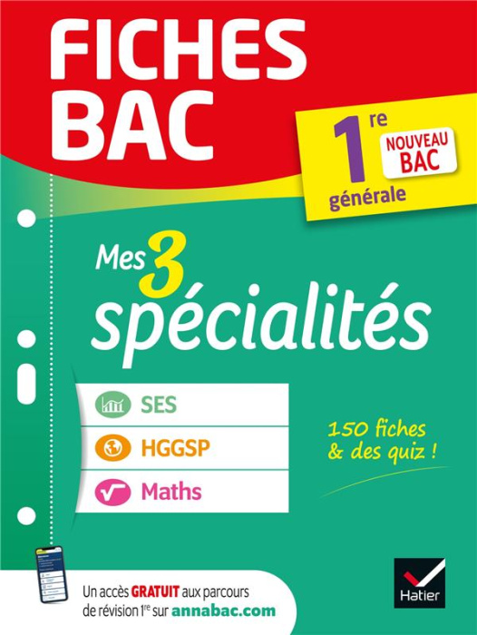 Emprunter Mes 3 spécialités 1re générale : SES, HGGSP, Maths. Edition 2022 livre