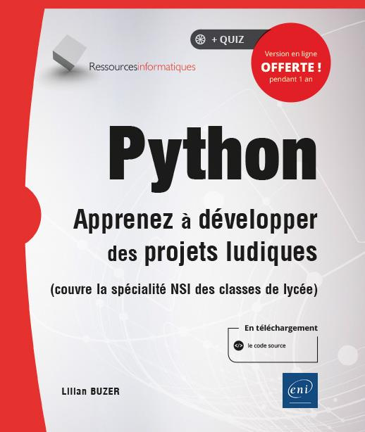 Emprunter Python. Apprenez à développer des projets ludiques (couvre la spécialité ISN des classes de lycée) livre