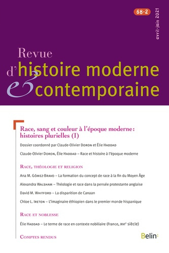 Emprunter Revue d'histoire moderne et contemporaine Tome 68 N° 2, avril-juin 2021 : Race, sang et couleur à l' livre