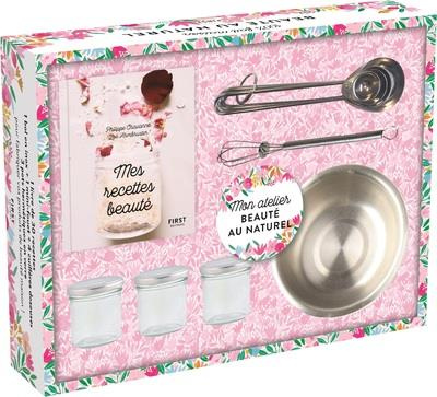 Emprunter Coffret Mon atelier beauté au naturel. Avec un livre de 30 recettes ; un bol en métal ; un petit fou livre