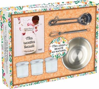 Emprunter Coffret Beauté au naturel. Mes recettes beauté avec 1 bol en inox, 1 mini-fouet, 4 cuillères, 3 pots livre