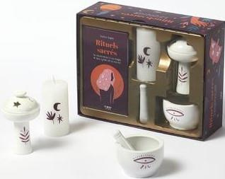 Emprunter Coffret Rituels sacrés. Avec 1 mortier, 1 brûle-encens, 1 bougie et 1 livre de 80 pages livre