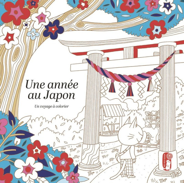 Emprunter Une année au Japon. Un voyage à colorier livre