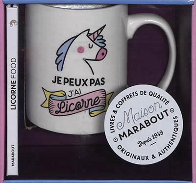 Emprunter Je peux pas, j'ai licorne. Avec un mug sérigraphié et un livre de recettes licorne food livre
