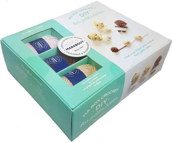 Emprunter Ma box crochet DIY les petits bébés. Avec 3 petites pelotes, 4 aiguillées de fil noir, blanc, jaune livre