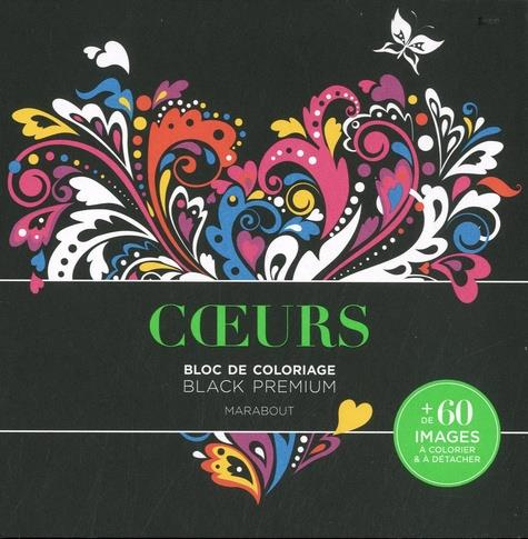 Emprunter Coeurs. Bloc de coloriage Black Premium livre
