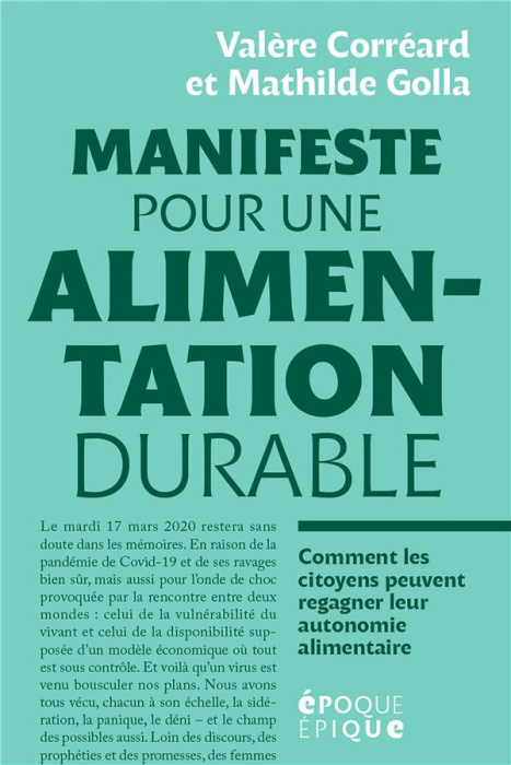 Emprunter Manifeste pour une alimentation durable livre