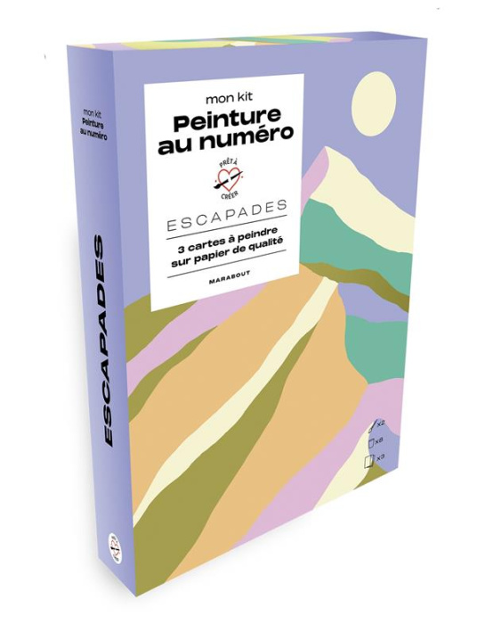 Emprunter MON KIT PEINTURE AUX NUMEROS - ESCAPADES - 3 CARTES A PEINDRE ET A ENCADRER livre
