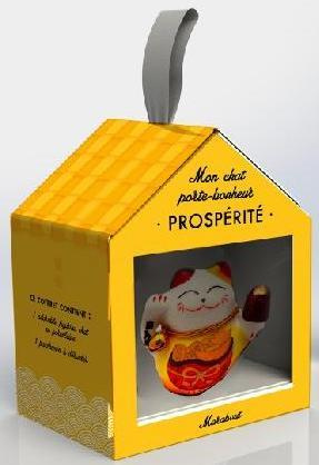 Emprunter Mon chat porte-bonheur Prospérité. Coffret avec 1 figurine chat en porcelaine et 1 parchemin livre
