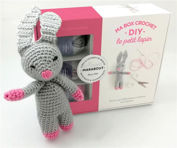 Emprunter Ma box crochet DIY le petit lapin. Avec 3 petites pelotes, 1 aiguillée de fil noir, 1 crochet, du re livre