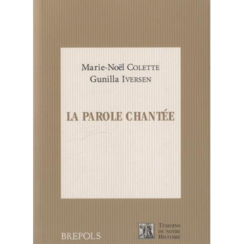 Emprunter PAROLE CHANTEE (LA) livre