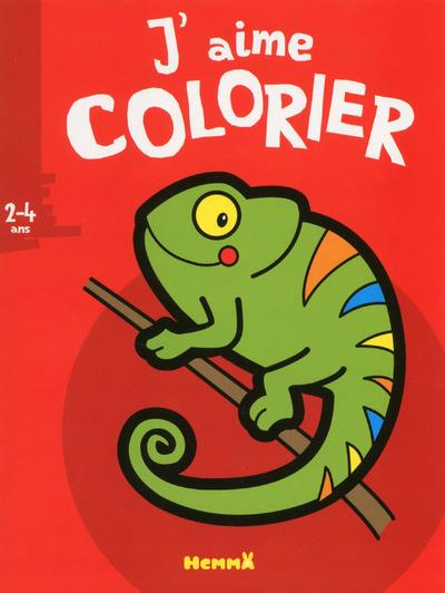 Emprunter J'aime colorier caméléon livre
