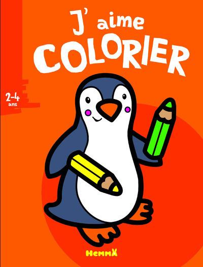 Emprunter J'aime colorier pingouin livre